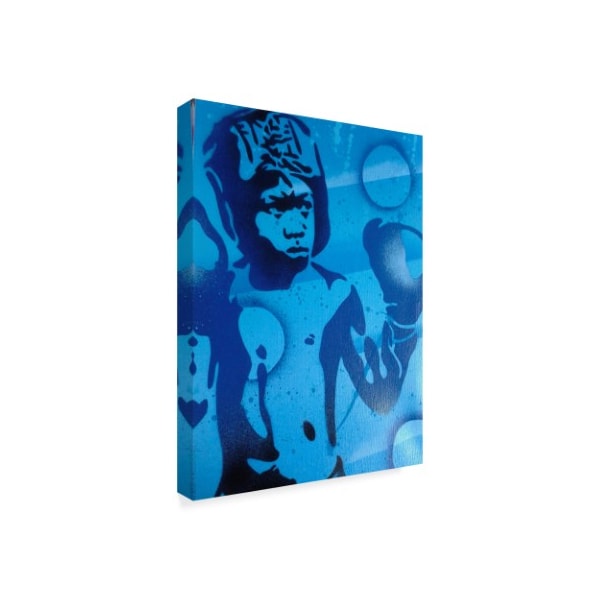 Abstract Graffiti 'Blue Boxer' Canvas Art,14x19